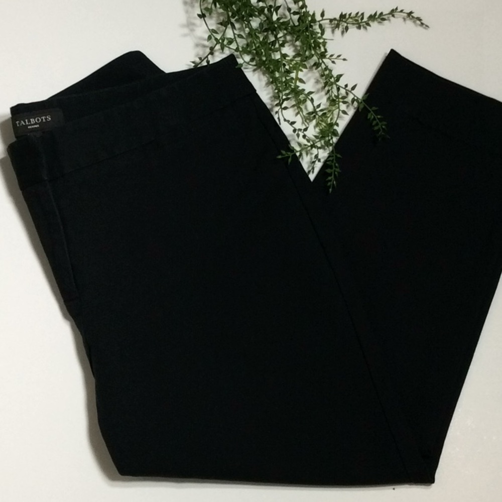 Talbots Petites Black Signature Ankle Pants